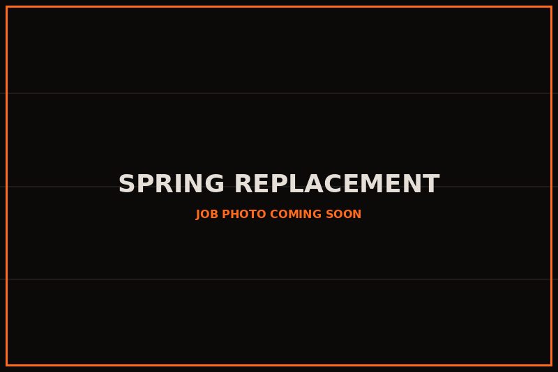 Photo coming soon: torsion spring replacement