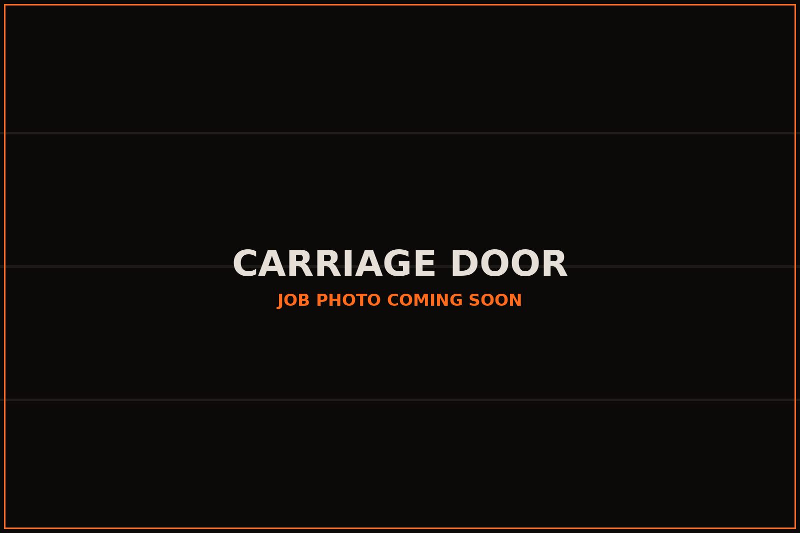 Carriage-style door (photo coming soon)
