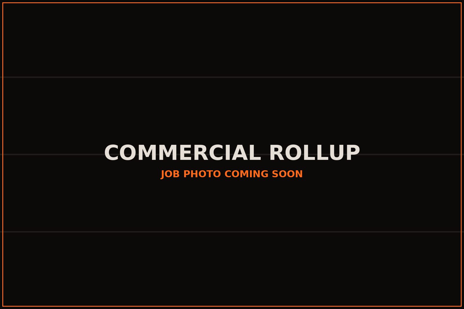 Commercial roll-up door (photo coming soon)