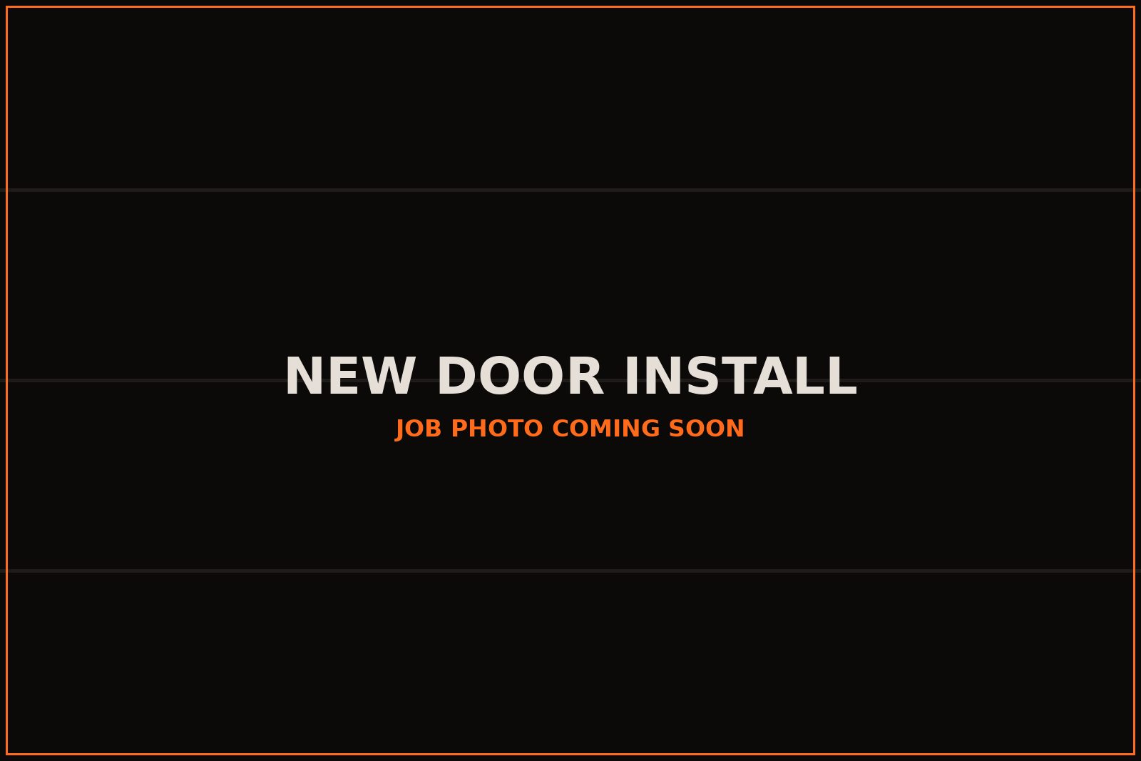 New insulated door (photo coming soon)